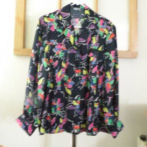 Lady's  long sleeve silk blouse